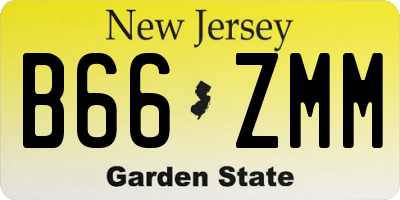 NJ license plate B66ZMM