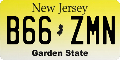 NJ license plate B66ZMN