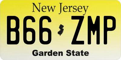 NJ license plate B66ZMP