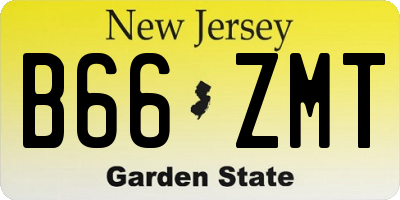 NJ license plate B66ZMT