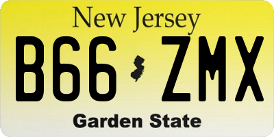 NJ license plate B66ZMX