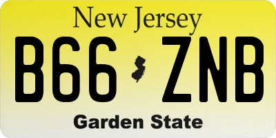 NJ license plate B66ZNB