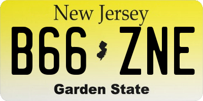 NJ license plate B66ZNE
