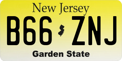NJ license plate B66ZNJ