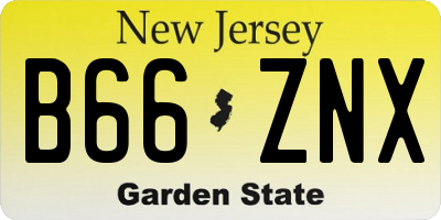 NJ license plate B66ZNX
