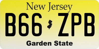 NJ license plate B66ZPB