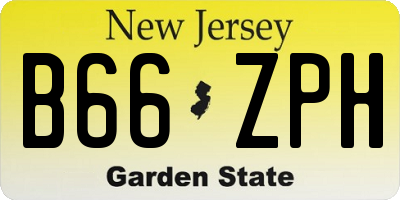 NJ license plate B66ZPH