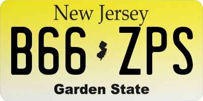 NJ license plate B66ZPS