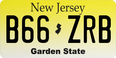 NJ license plate B66ZRB