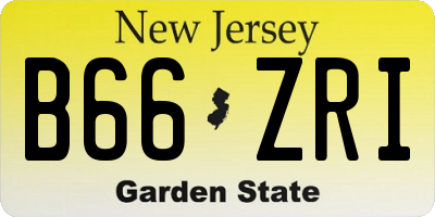 NJ license plate B66ZRI