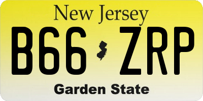 NJ license plate B66ZRP