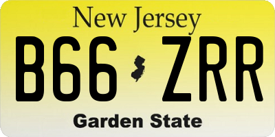 NJ license plate B66ZRR