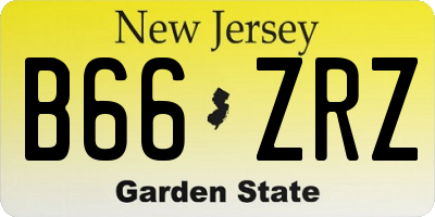 NJ license plate B66ZRZ