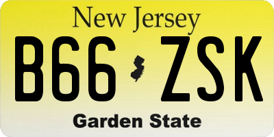 NJ license plate B66ZSK