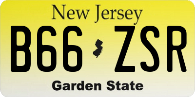 NJ license plate B66ZSR