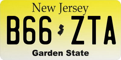 NJ license plate B66ZTA