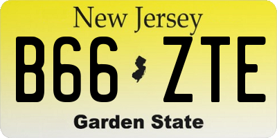 NJ license plate B66ZTE