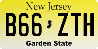 NJ license plate B66ZTH