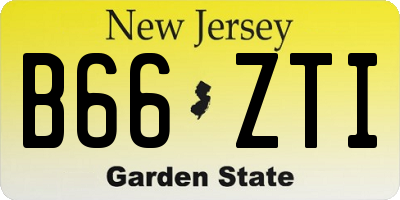 NJ license plate B66ZTI