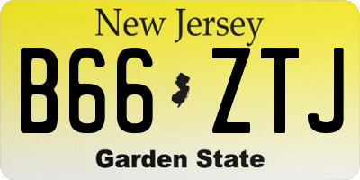 NJ license plate B66ZTJ