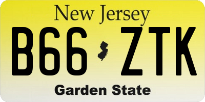 NJ license plate B66ZTK