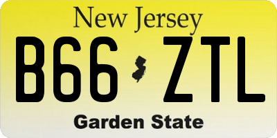 NJ license plate B66ZTL