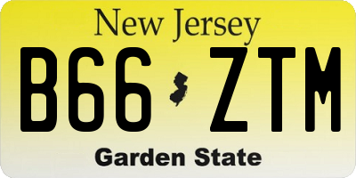 NJ license plate B66ZTM
