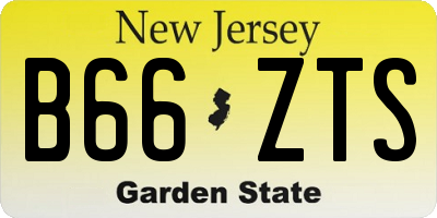 NJ license plate B66ZTS