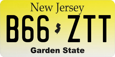 NJ license plate B66ZTT