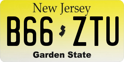 NJ license plate B66ZTU