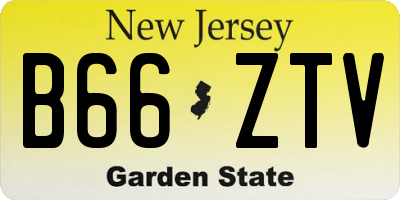 NJ license plate B66ZTV