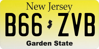 NJ license plate B66ZVB