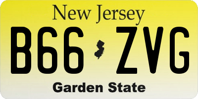 NJ license plate B66ZVG