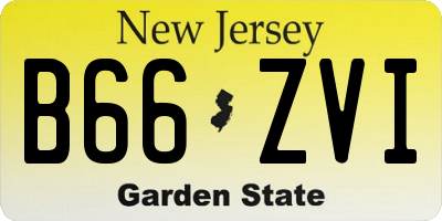 NJ license plate B66ZVI