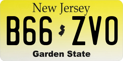 NJ license plate B66ZVO