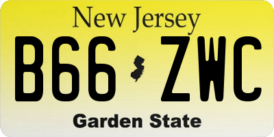 NJ license plate B66ZWC