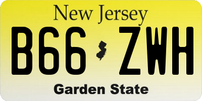 NJ license plate B66ZWH