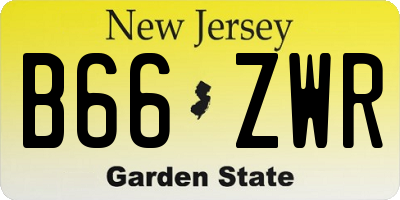 NJ license plate B66ZWR