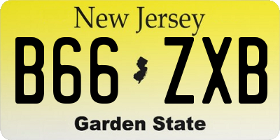 NJ license plate B66ZXB
