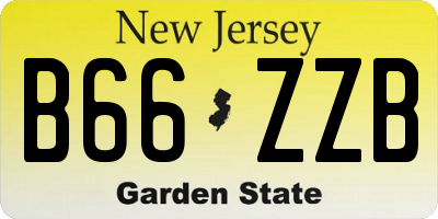NJ license plate B66ZZB