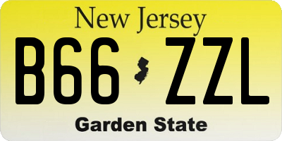NJ license plate B66ZZL