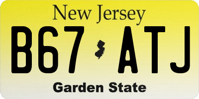 NJ license plate B67ATJ