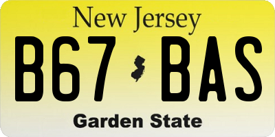 NJ license plate B67BAS
