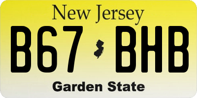 NJ license plate B67BHB