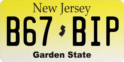 NJ license plate B67BIP