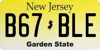 NJ license plate B67BLE