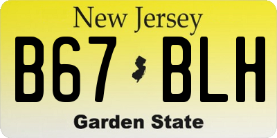 NJ license plate B67BLH