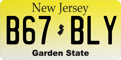 NJ license plate B67BLY