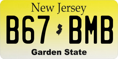 NJ license plate B67BMB