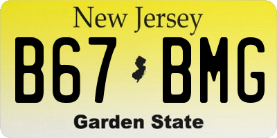 NJ license plate B67BMG